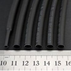 5 mm 2/1  Isı İle Daralan Makaron Siyah 200 MT
