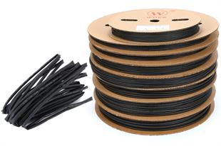 8 mm 2/1  Isı İle Daralan Makaron Siyah 100 MT