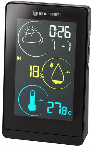 Bresser Temeo Life H Weather Station with Color Display, black