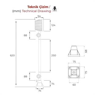 MTR-L-18-67 Led Makina Aydınlatma Lambası 24V