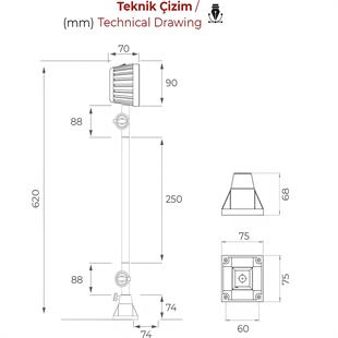 Mtr-L-23-67 Makina Aydınlatma Lambası 24V