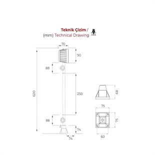 Mtr-L-34-67 Makina Aydınlatma Lambası 220V