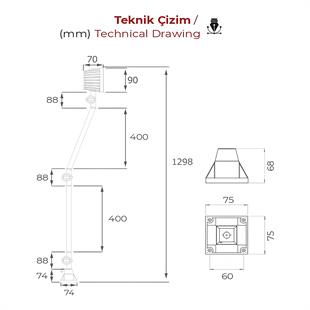 Mtr-L-44-67 Makina Aydınlatma Lambası 24V