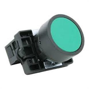 LAY5-EA31 Yaylı Plastik Buton 22mm Yeşil 