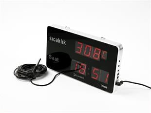 Luvinka TR903B 5m Kablolu Termometre-Saat-Alarm 25cm Ekran
