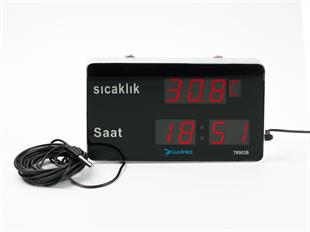 Luvinka TR903B 5m Kablolu Termometre-Saat-Alarm 25cm Ekran