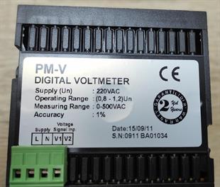 İNTER PM-V 72x72 500V Dijital Voltmetre 220v