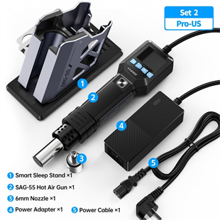 SG-55 Pro Akıllı 550W Sıcak Hava TabancasıFNIRSİKalem ve Tabanca Havyalar