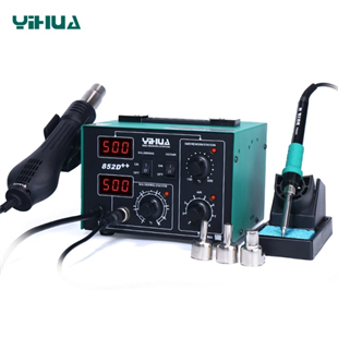 Yihua 852D++ Sıcak Hava Rework İstasyonu ve Lehimleme Havya SetiYihuaSıcak Hava Üfleme İstasyonları