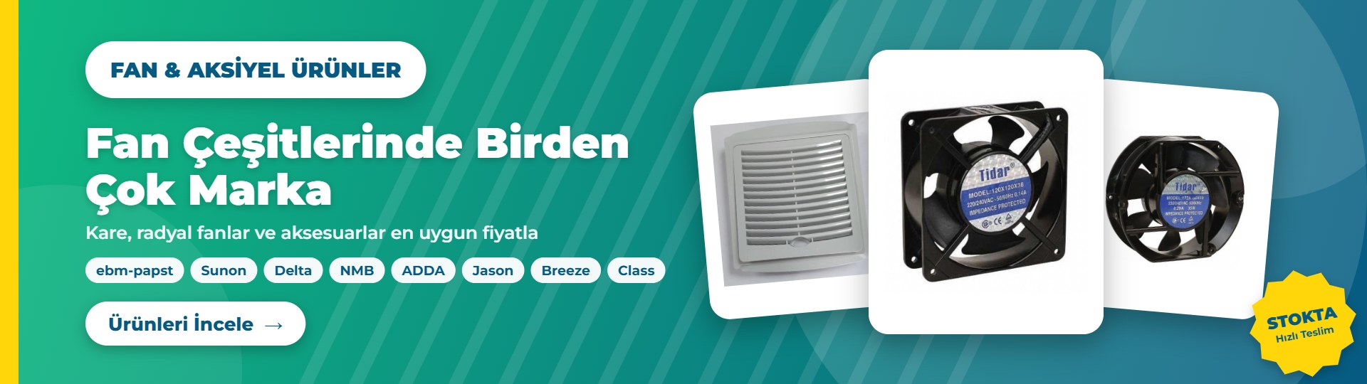 Fan ve Aksiyel Ürünlerde Birden Çok Marka