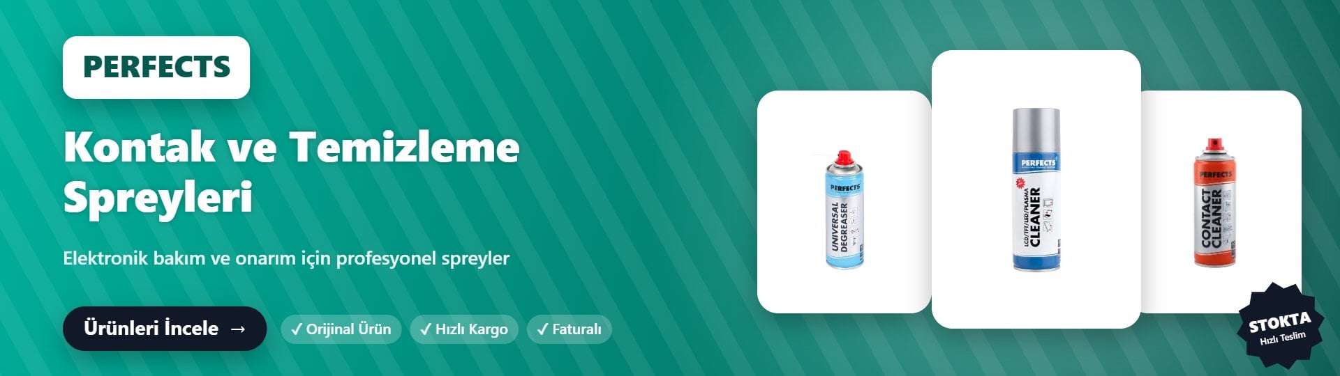 Perfects Kontak ve Temizleme Spreyleri