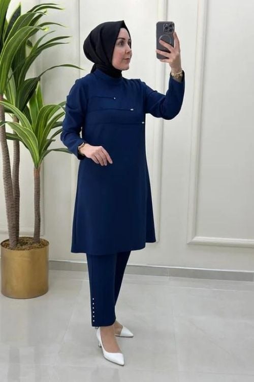 koyu mavi tunik