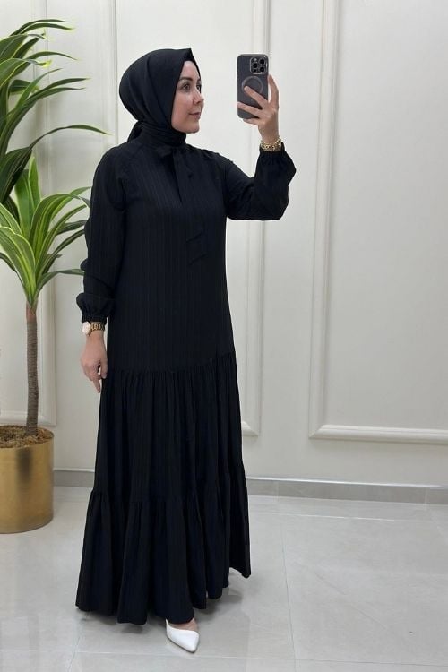 siyah tesettür elbise