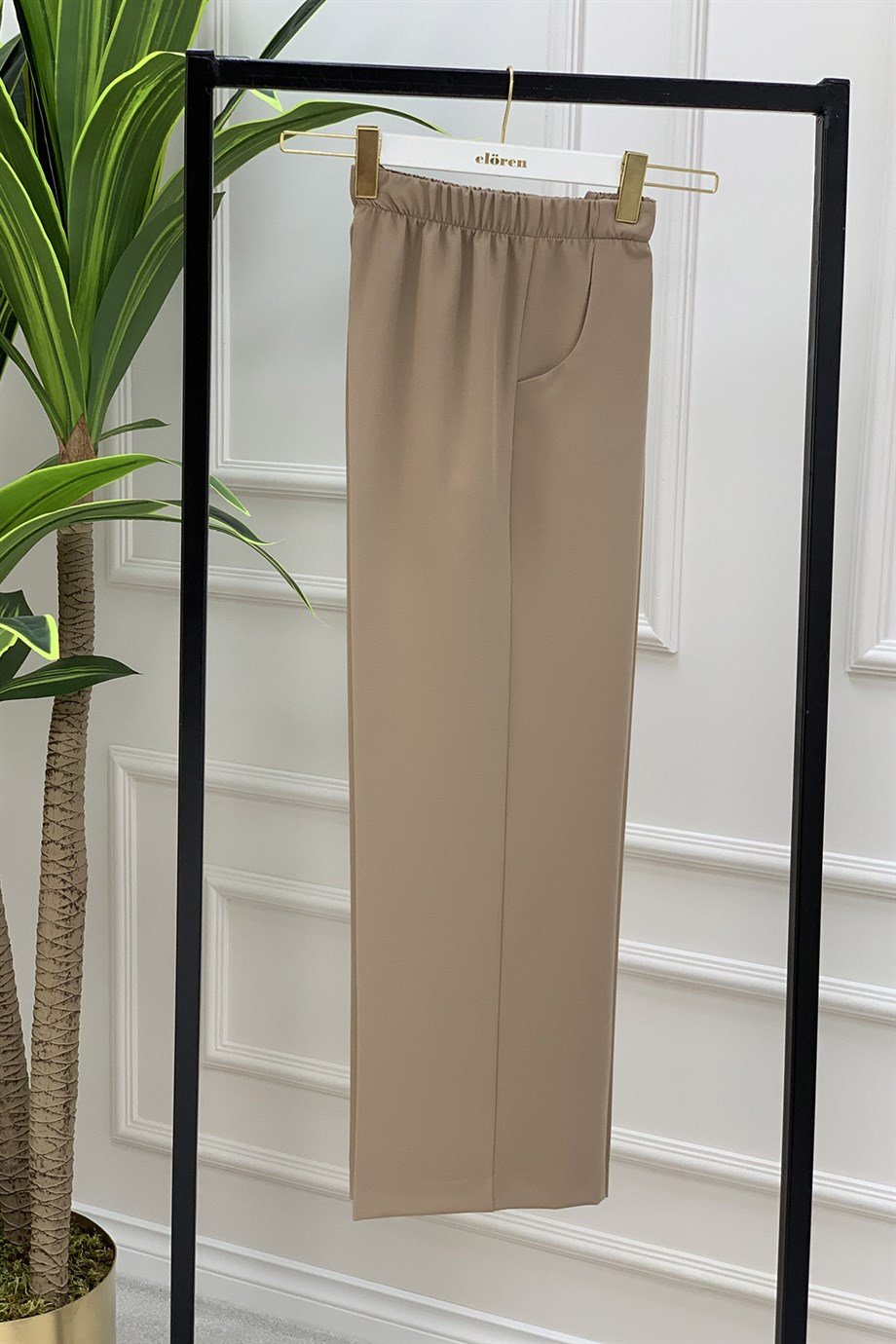 PantolonBol Paça Model Kadın Pantolon Açık Vizon 1193