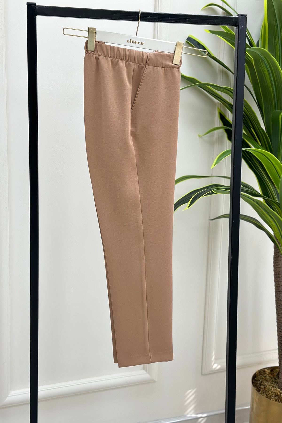 PantolonDar Paça Model Kadın Pantolon Karamel 1309 