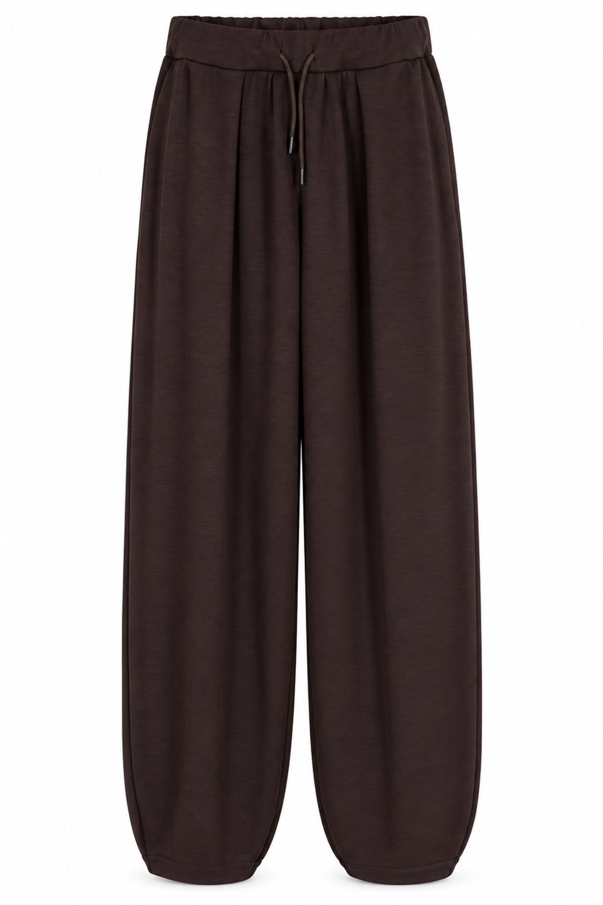 Tesettür PantolonŞalvar Kesim Beli Lastikli Oysho Kadın Pantolon Kahverengi GNR 267
