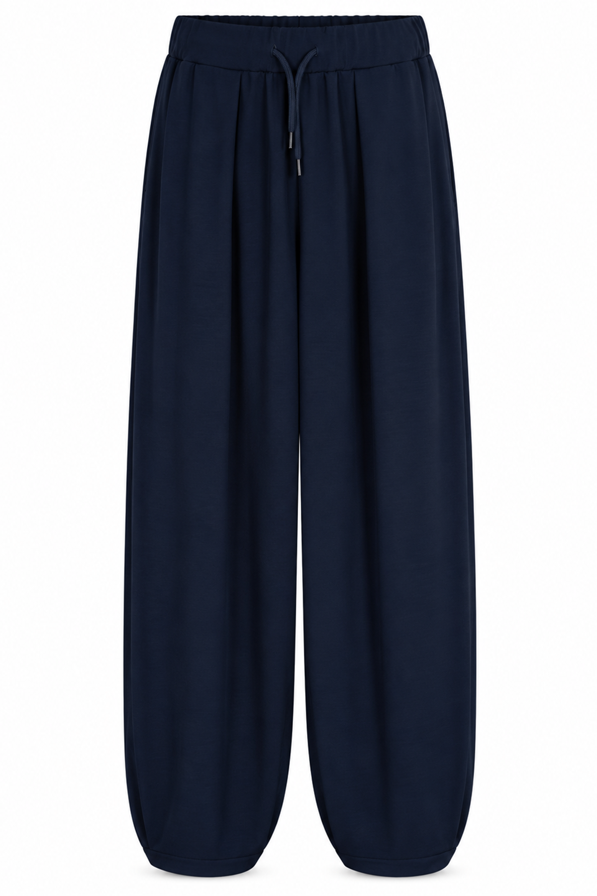 Tesettür PantolonŞalvar Kesim Beli Lastikli Oysho Kadın Pantolon Lacivert GNR 267