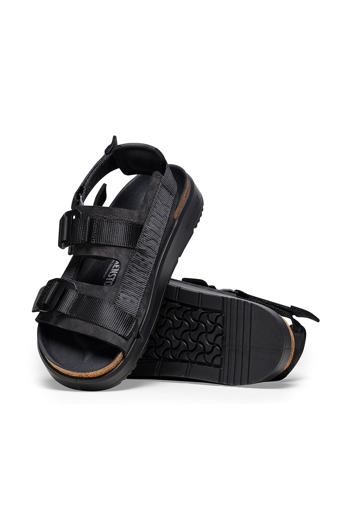 Birkenstock Shinjuku Nl Tx 1024599 Çift Bantlı Erkek Sandalet - SİYAH