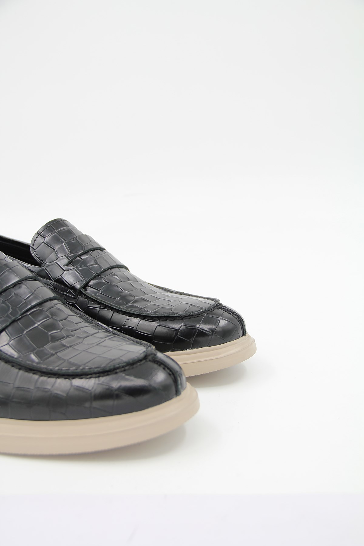 Freefoot 226825 Erkek Casual Ayakkabı - SİYAH CROCO DERİ