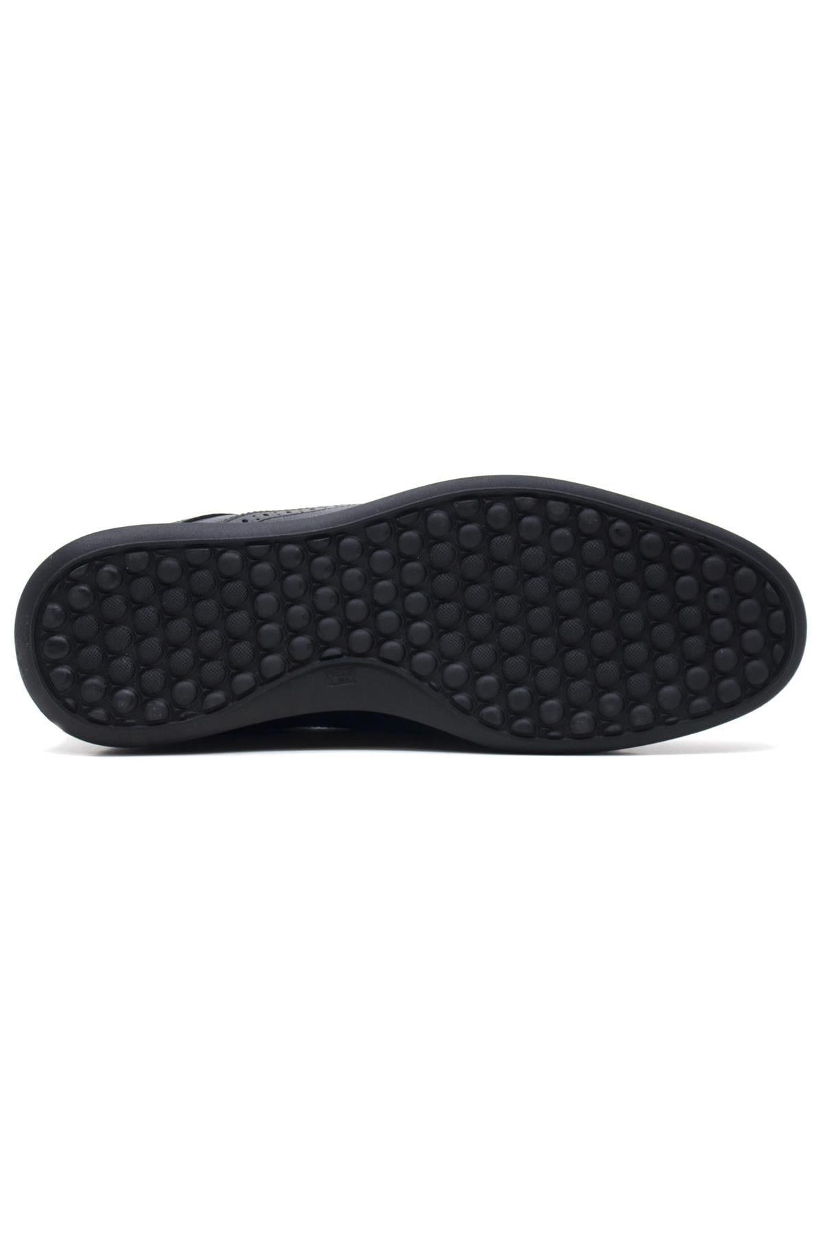 King Paolo G1244 Oxford Erkek Comfort Ayakkabı - SİYAH