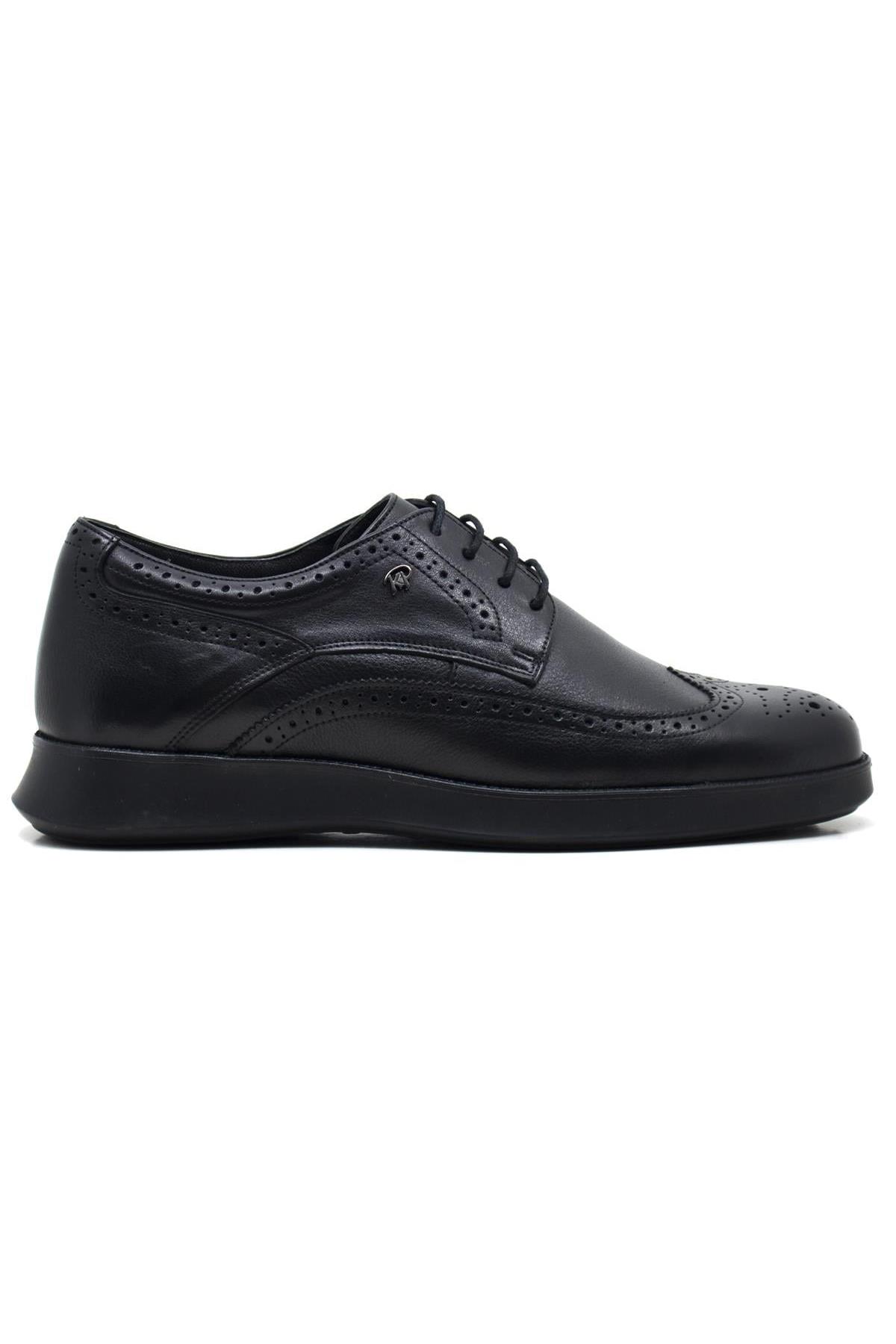 King Paolo G1244 Oxford Erkek Comfort Ayakkabı - SİYAH