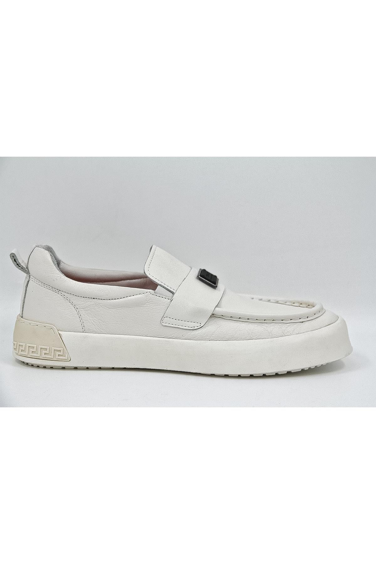 Luciano Bellini Alfa 5405 Erkek Loafer Ayakkabı - KREM