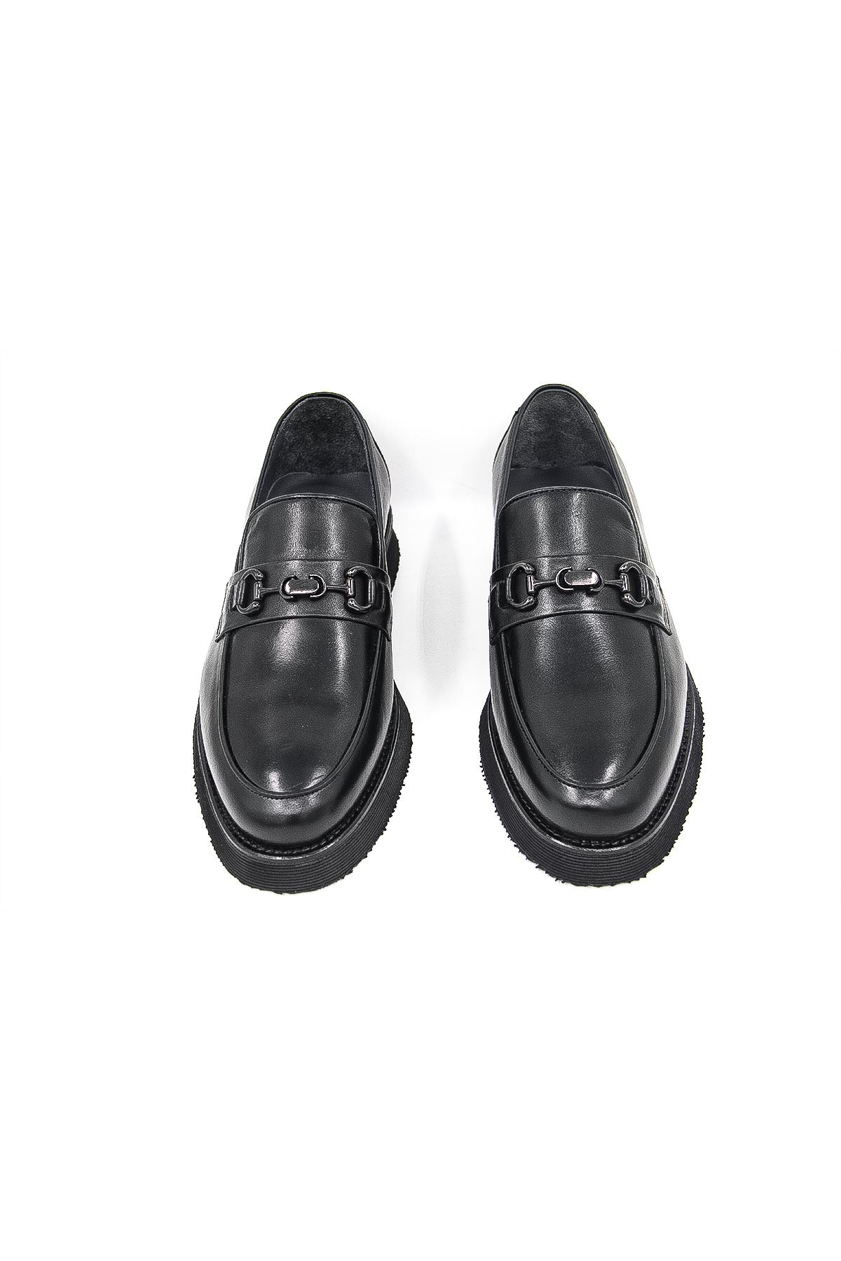 Luciano Bellini E4204 Erkek Loafer Ayakkabı - SİYAH