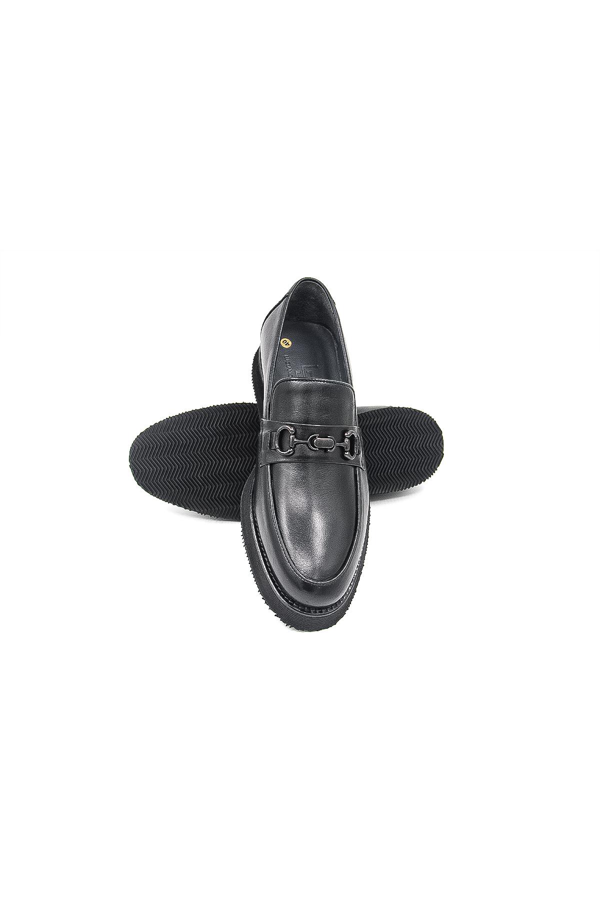Luciano Bellini E4204 Erkek Loafer Ayakkabı - SİYAH