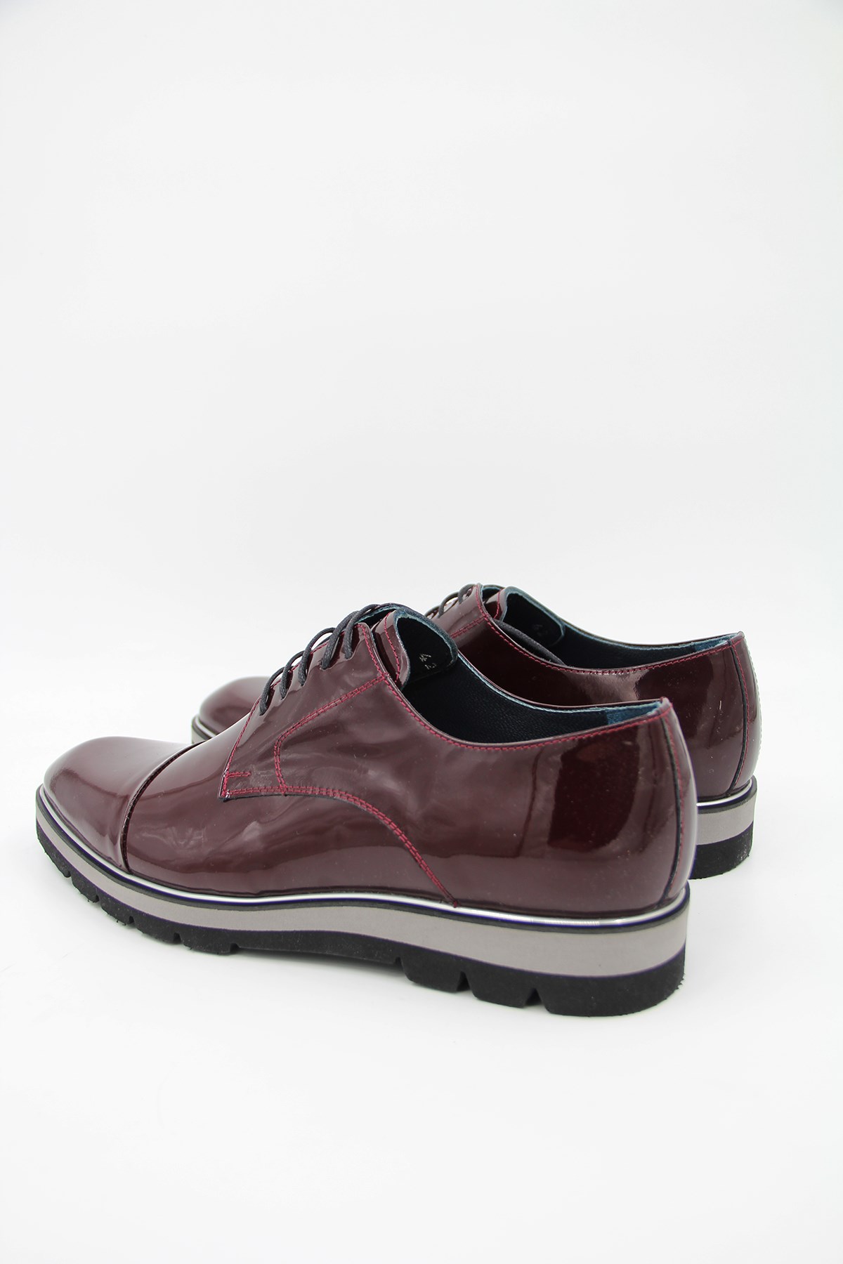 Luciano Bellini E606 Erkek Rugan Ayakkabı - BORDO