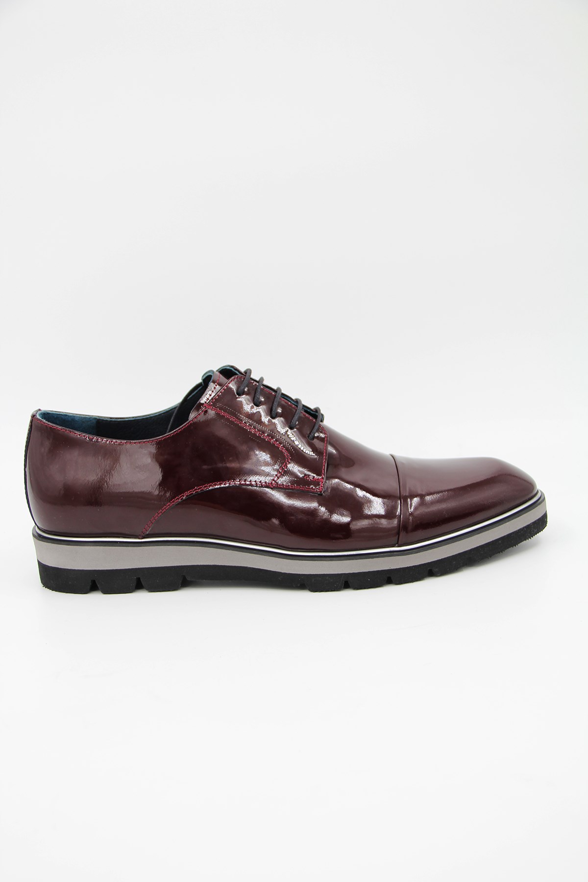Luciano Bellini E606 Erkek Rugan Ayakkabı - BORDO