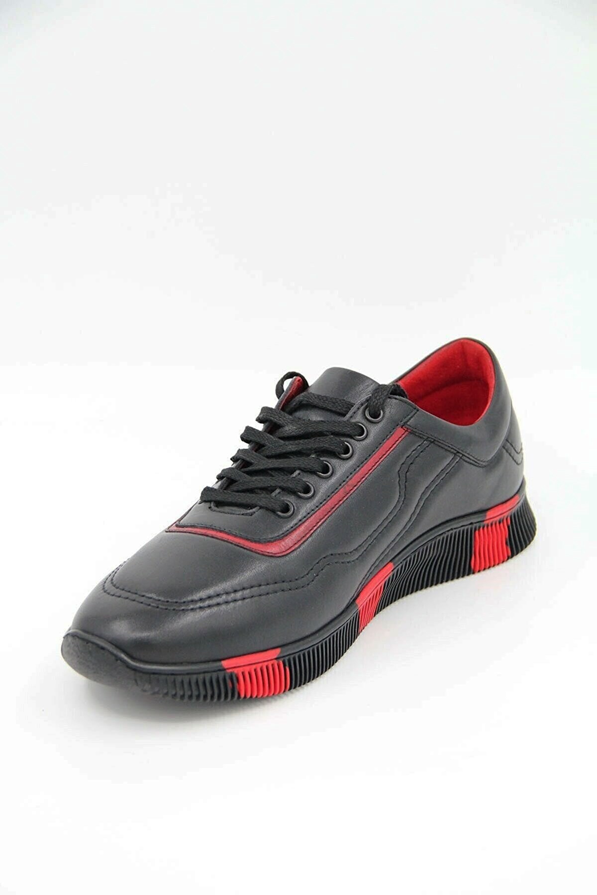 Pierre Cardin 649405 Erkek Spor Ayakkabı - SİYAH-KIRMIZI