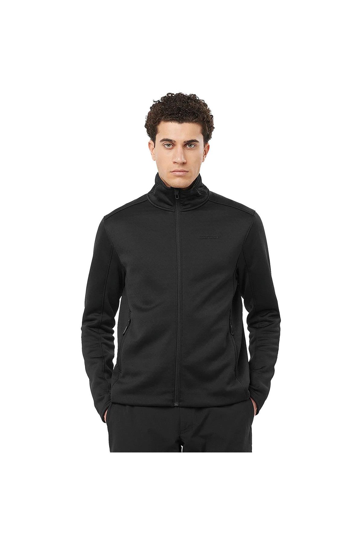 Salomon C23008 Sntial Midfleece Fz Erkek Polar - SİYAH