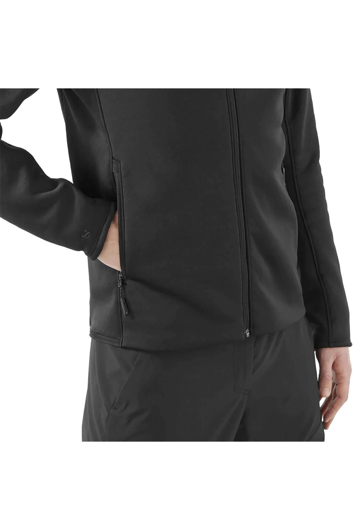 Salomon C23008 Sntial Midfleece Fz Erkek Polar - SİYAH