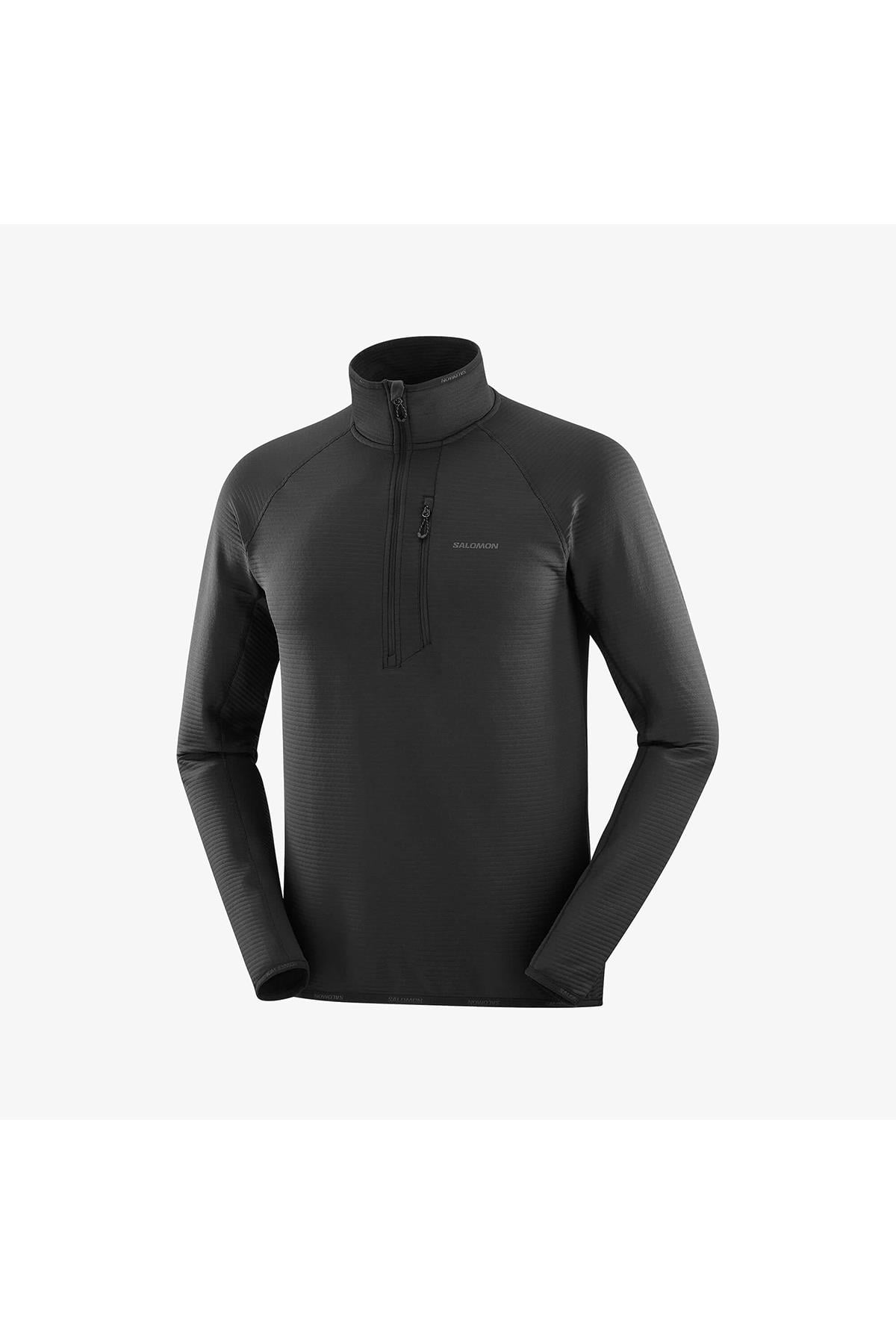 Salomon C24444 Sntial Lıghtwarm Hz Erkek Yarım Fermuar Polar - SİYAH