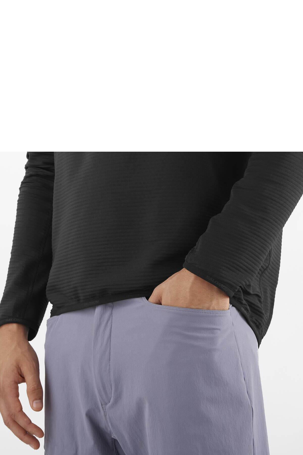 Salomon C24444 Sntial Lıghtwarm Hz Erkek Yarım Fermuar Polar - SİYAH