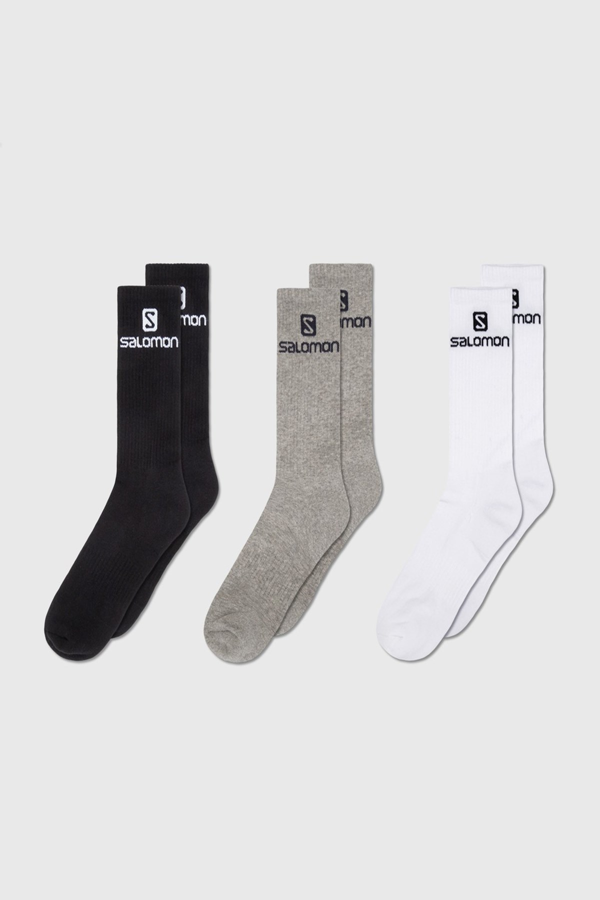 Salomon Everyday Crew 3 Lc14453 Pack Çorap - BEYAZ GRİ SİYAH