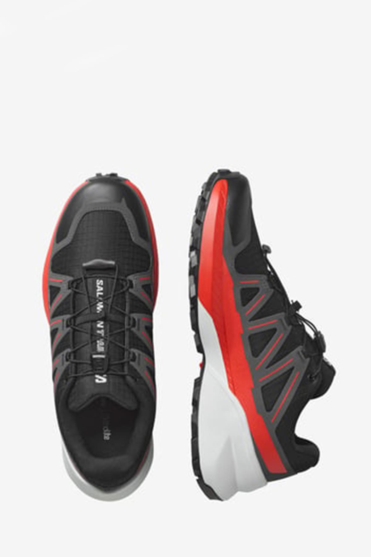 Salomon Speedcross Peak L477901 Erkek Koşu Ayakkabısı - SİYAH-KIRMIZI