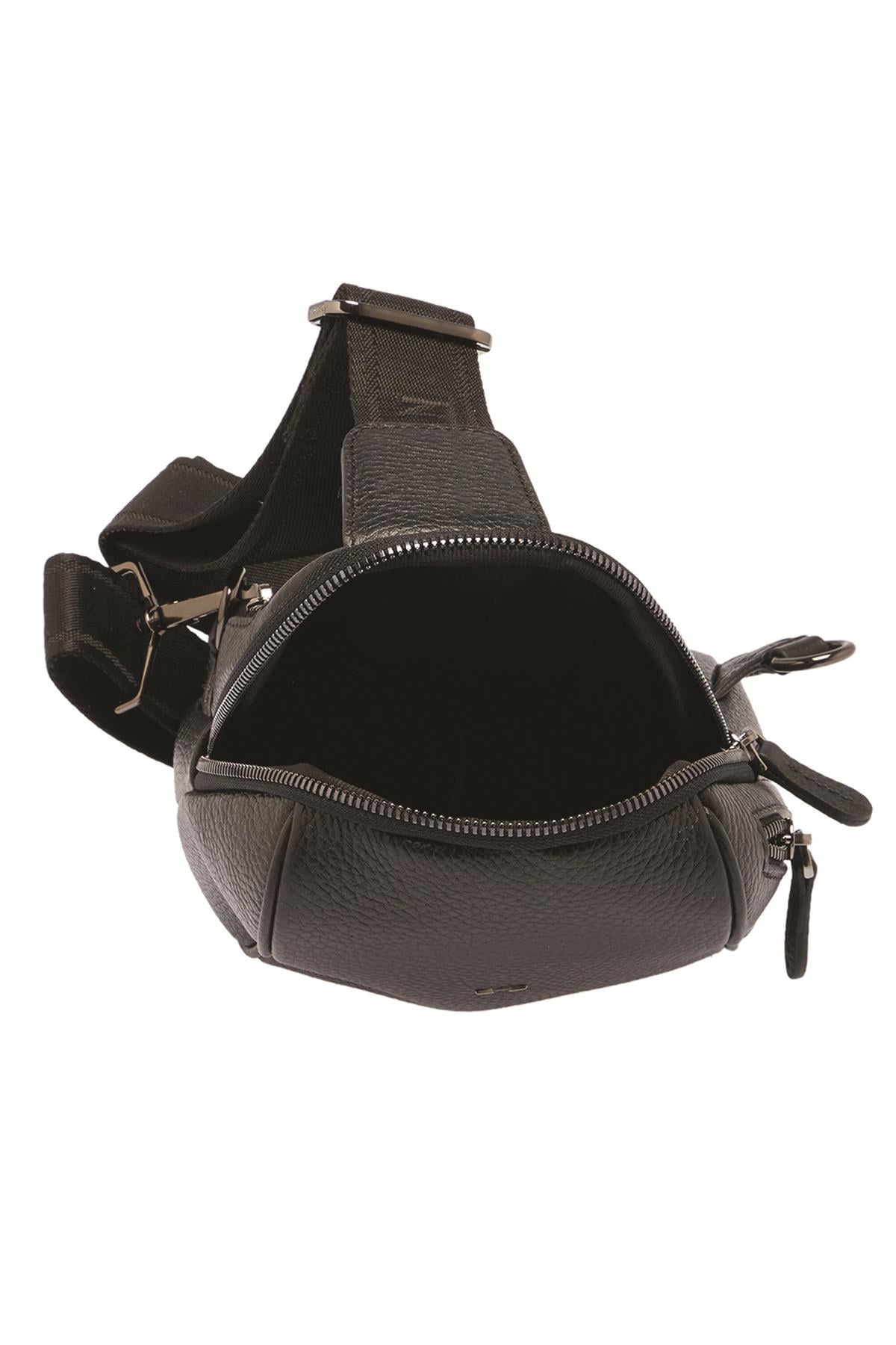 Tergan S1AC00021511-A41 Deri Unisex Çapraz Askılı Çanta - SİYAH