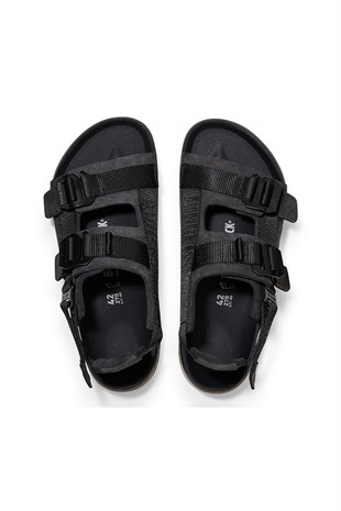 Birkenstock Shinjuku Nl Tx 1024599 Çift Bantlı Erkek Sandalet - SİYAH