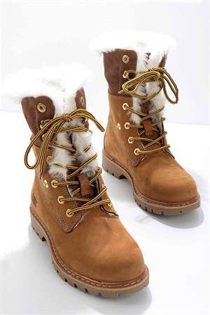 Cat Utah Fur 015Z101184 Kadın Bot - BAL RENGİ NUBUK
