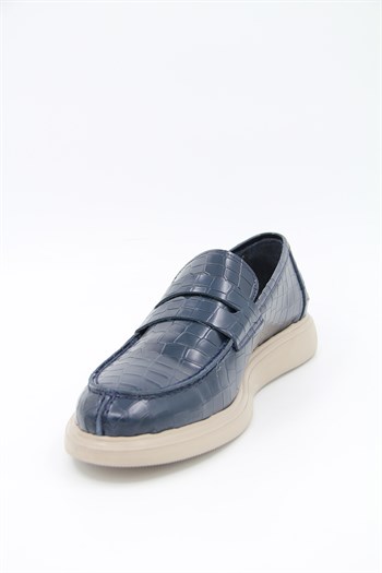 Freefoot 226825 Erkek Casual Ayakkabı - LACİVERT CROCO DERİ