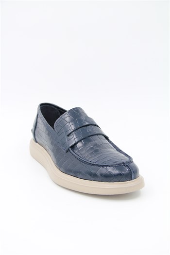 Freefoot 226825 Erkek Casual Ayakkabı - LACİVERT CROCO DERİ