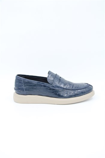 Freefoot 226825 Erkek Casual Ayakkabı - LACİVERT CROCO DERİ