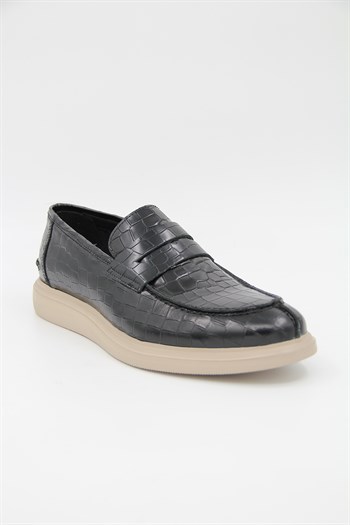 Freefoot 226825 Erkek Casual Ayakkabı - SİYAH CROCO DERİ