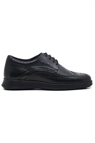 King Paolo G1244 Oxford Erkek Comfort Ayakkabı - SİYAH
