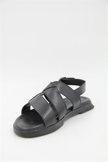 Luciano Bellini 560 Erkek Sandalet - SİYAH