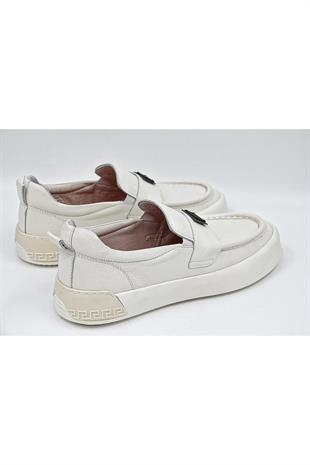 Luciano Bellini Alfa 5405 Erkek Loafer Ayakkabı - KREM