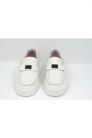 Luciano Bellini Alfa 5405 Erkek Loafer Ayakkabı - KREM