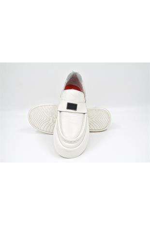 Luciano Bellini Alfa 5405 Erkek Loafer Ayakkabı - KREM