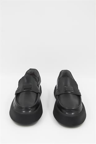 Luciano Bellini Alfa 5405 Erkek Loafer Ayakkabı - SİYAH